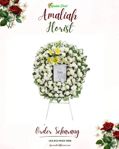 Krans Bunga Duka Cita di Cawang